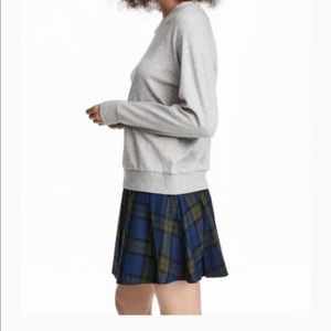 H&M Plaid Pleated Skirt